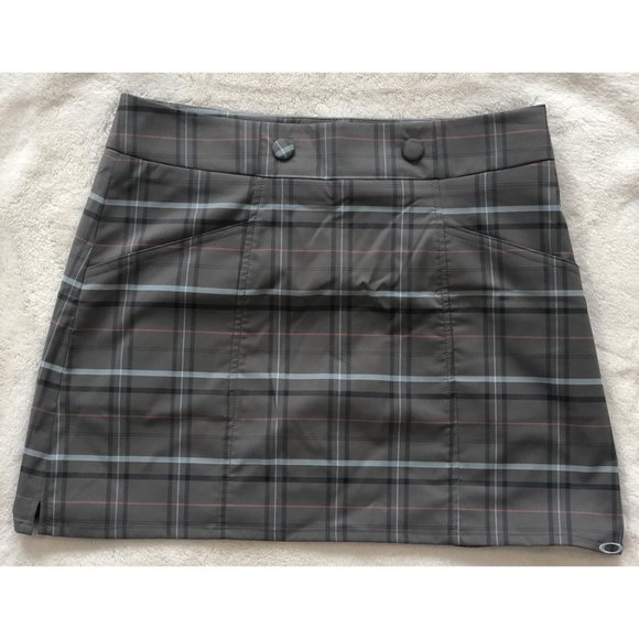 Oakley Plaid Palm Golf Skort - Size 4 - Picture 1 of 6